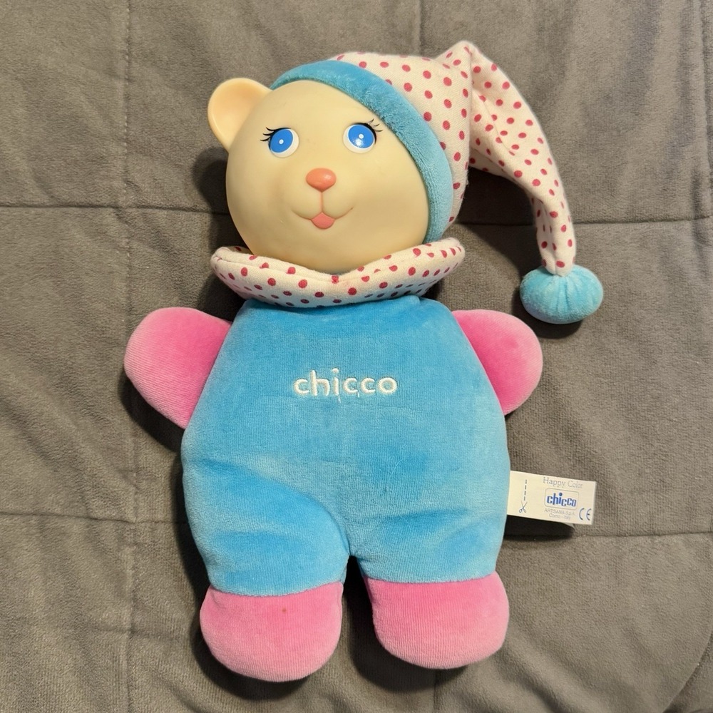 Chicco Happy Color Goodnight Light Musical Bear Rare - Tested & Works‎